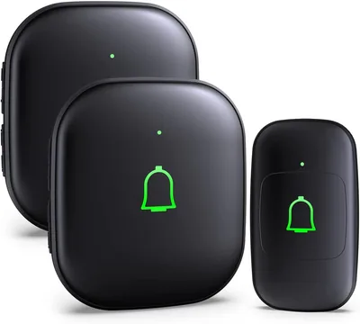Doorkit Wireless Doorbell IP66 Waterproof 1000ft 32 Chimes 115dB Mute Mode LED