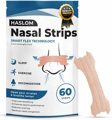 60 Patch Nasali Anti-Snoring HASLOM - Adattamento Ottimale con Massima Adesione