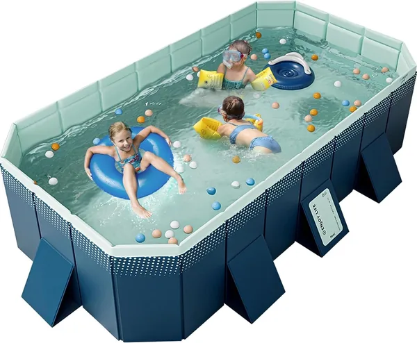 SKY-TOUCH Foldable Rectangular Swimming Pool