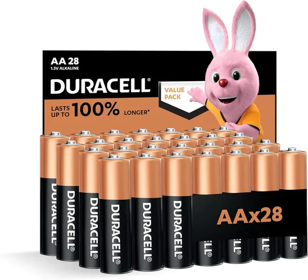 Duracell LR06 / MN1500 AA 1.5V Alkaline Batteries Pack of 28