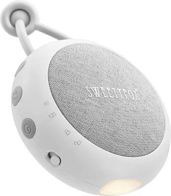 Sweety Fox White Noise per Bebé, Bianco - Lullaby e Luci Notturna per Bambini, 15 Suoni, Ricarica USB