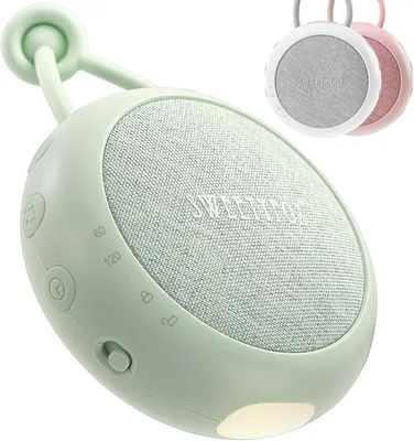 Sweety Fox Babyväxt White Noise Machine - Green - Sängsång, Nattslicht och White Noise, 15 Ljud, USB-laddbar
