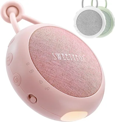 Sweety Fox Pink - Baby Lullaby och nattlamp, 15 ljud | Sönskligt spridning, USB-ladbar