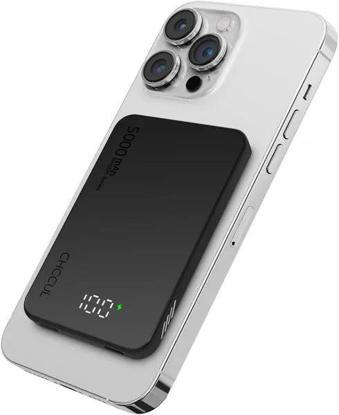CHCCUL Ultra Slim Portable Charger 5000mAh Compact PD20W Fast Charging Battery Pack with LED Display Compatible with iPhone 15/14/13/12/Samsung
