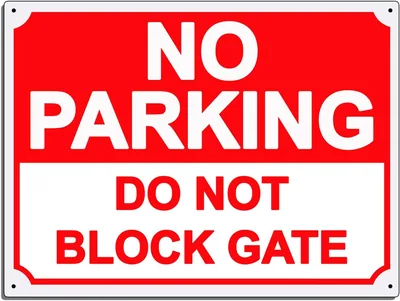 No Parking Sign - Durable Tin Plaque