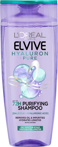 L'Orêl Paris Elvive Hyaluron Pure Shampoo For Oily Scalp & Dehydrated Lengths - 600ml