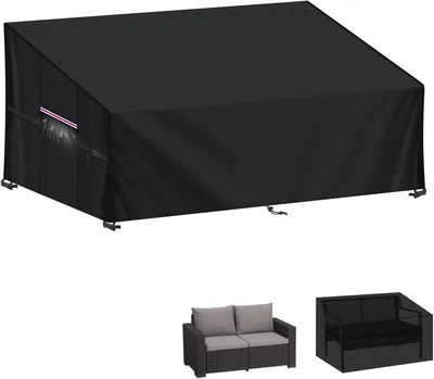 LAMUNI Bench Cover, Utomhussofa Skyddsväsk 2-sittare