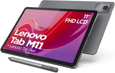 Lenovo MediaTek G88 Tablet Tab M11 11" Touch Screen 4GB RAM 128GB eMMC 5.1 Android 13 Grey + Stylus 