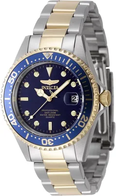 Invicta Relógio masculino Pro Diver 8935OB - À prova d'água - Analógico - Quartzo - Aço inoxidável com mostrador azul