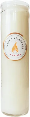Veladora Blanca de Cera de Soya en Vaso de Vidrio 350 g Sin Aroma