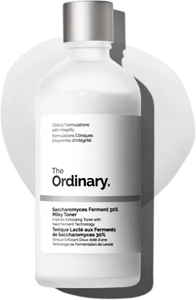 The Ordinary Saccharomyces Ferment 30% Milky Toner, Exfoliating and Hydrating Toner for Smoother, Brighter Skin, 100ml