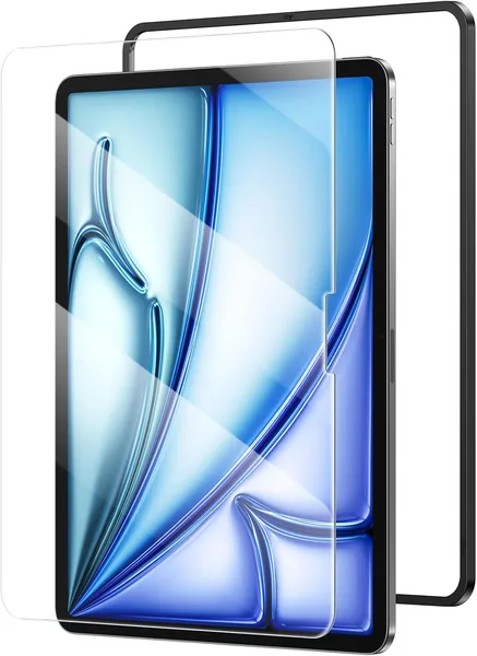 NIMASO Glass Film for iPad Air 11 M4 2026 / iPad Air 11 M3 7th Gen 2025 / Air 11" M2 6th Gen 2024 Protective Film Tempered Glass Anti-Fingerprint with Guide Frame