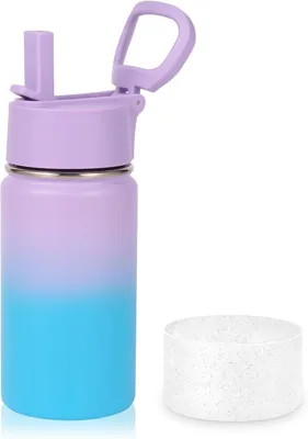 Volhoply Insulatad Lekkfast Inox Steell Bott med Vakuumstråf och Silikonskal, Doppelväx, BPA-fritt - 59% Off