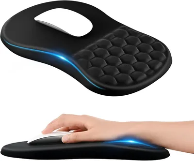 EooCoo XXL Gaming Mouse Pad, Mouse Pad, Office Accessory, Black | Ergonomic Wrist Rest with Massagin