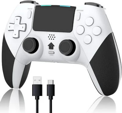 Wireless PS4 Controller - Rechargeable 800mAh, Compatible with PS4/Slim/Pro & PC