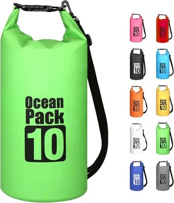 MORAINJAY Waterdichte Tas 10L Groen Droge Tas met Verstelbare Schouderband - Best Deal