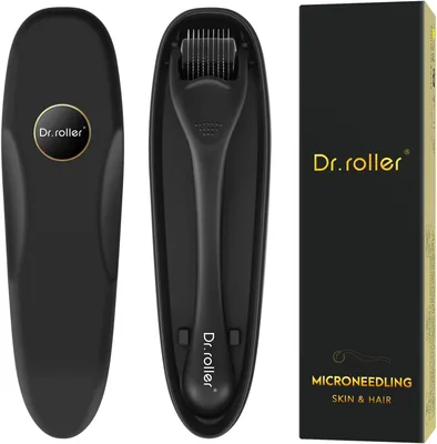 Dr.roller Derma Beard Roller 0,5mm, Titanium Microneedle Rollers voor Baard en Haargroei