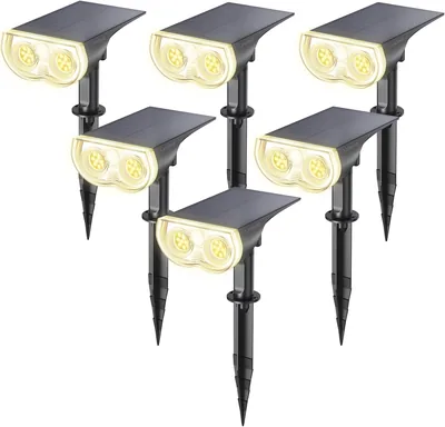 Éclairage extérieur solaire Linkind 800lm, 3000K blanc chaud, IP65 résistant à l'eau, 22 LED, 3 niveaux de luminosité pour jardin, cour