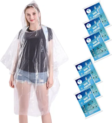 TUNCHMO Rain Ponchos 6 Pack 27% Off