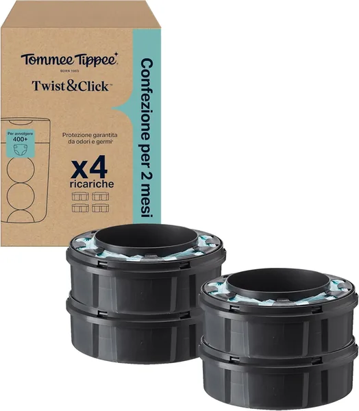 Tommee Tippee Genuine Twist & Click Advanced Nappy Feeder Refill 4 x 10.5m
