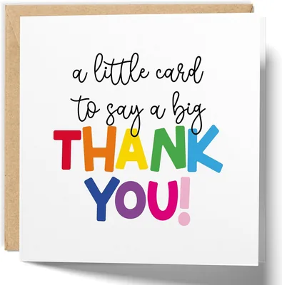 Thank You Card - A Little Card To Say Thank You