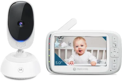 Motorola Nursery VM75 Baby Monitor - 5-Inch Parent Unit, Infraröt Nyhetsvisning, Digital Zoom, Two-Way Call