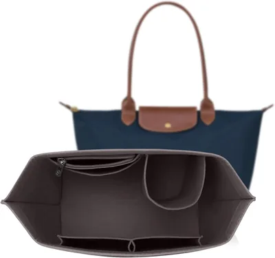 Organisateur de sac ZOLGINAH pour Longchamp Le Pliage en feutre avec poches multifonctionnelles, grand volume