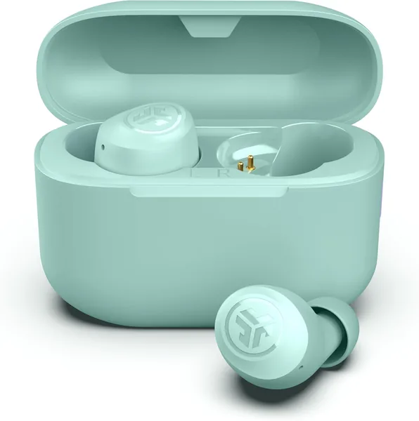 JLab Go Air Pop+ True Wireless Earbuds Bluetooth Earbuds with Microphone Dual Connect EQ3 Sound Mint Green