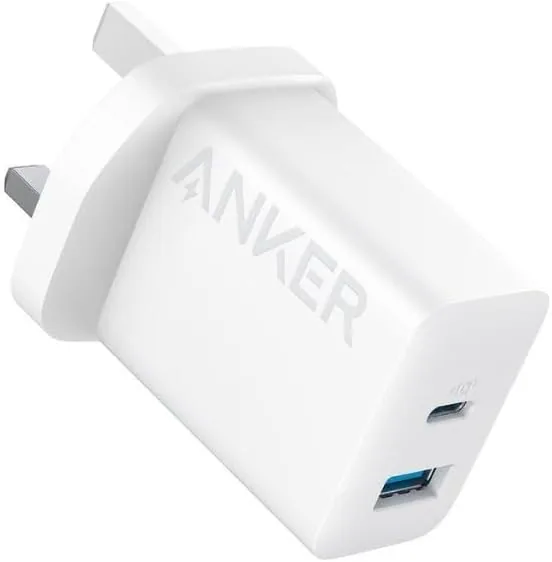 Anker USB C Plug, iPhone Charger, 20W Dual Port USB Fast Wall Charger, USB C Charger Block for iPhone 16/16 Pro/16 Pro Max/15/14/13/12, iPad Pro, AirPods, and Samsung S25/S24