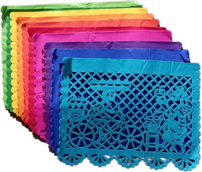 Decoración de Papel Picado para el Día de Muertos, Pliegos 1/2 para Altar, Medidas: 48cm x 35cm, Papel China