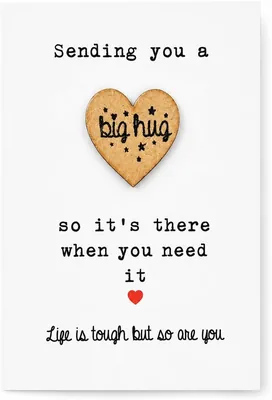 Big Hug Wooden Heart Token Best Deal