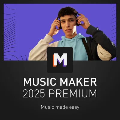 MAJIX Music Maker 2025 Premium - LA CRÉATION MUSIQUE SIMPLE | Logiciel audio | Programme musical | pour Windows 10/11 | 1 licence complète
