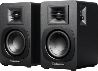 オーディオテクニカ AT-SP3X ブックシェルフスピーカー レコードプレーヤー Bluetooth モニタースピーカー [アクティブ RCA入力マルチポイント対応 PC TV