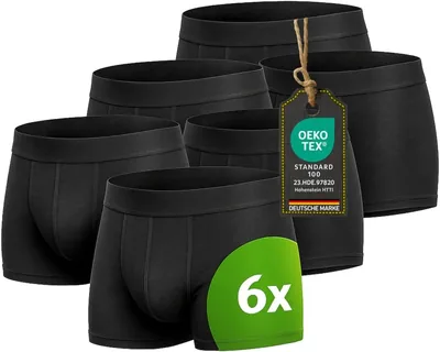 Kemes Herr Boxershorts, 6 st, 95% Cotton, 5% Elastane, Pijmblad