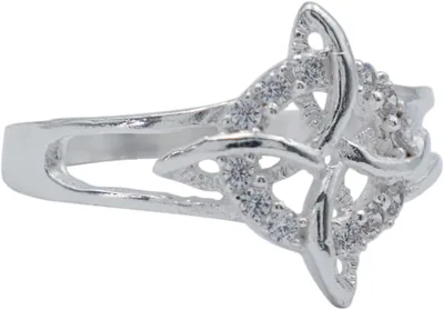 Anillo Nudo De Bruja Celta Zirconias Plata 925 Mujer