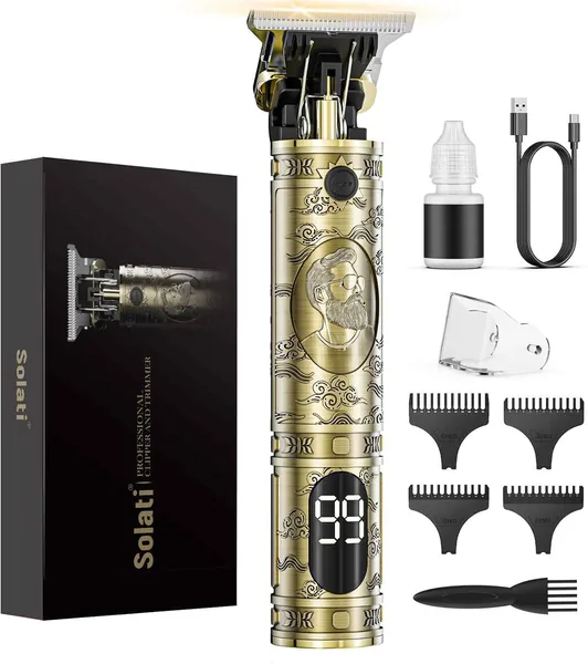 Men's Hair Clipper LED Electric Shaver Beard Machine Portable Hair Clipper Professional Men