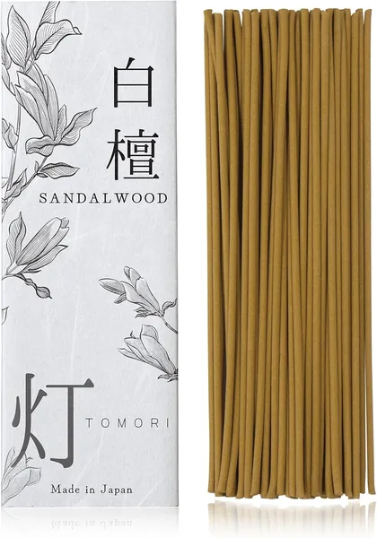 A Little Luxurious Scented Relaxation Incense, White Sandalwood, Approximately 60 Sticks, Made in Japan
