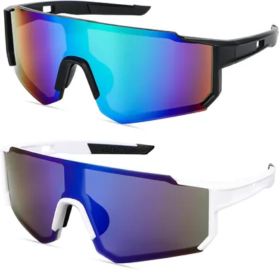 MplehDa 2 Pack Lunettes de Soleil Polarisées pour Hommes Femmes Protection UV 400 Vent Prouvé Activités Extérieures - Meilleures Affaire