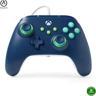 Controlador PowerA Cableado para Xbox Series X|S - Azul Mariner 18% de Descuento