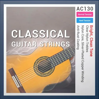 Corde de guitare classique, cordes pour guitare classique, nylon, tension normale, jeu de 6 cordes - Meilleures affaires