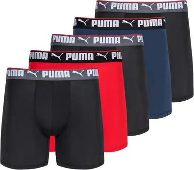Puma 5 Pack Performance Boxer Briefs Ropa Interior para Hombres - 20% de Descuento