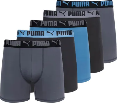 PUMA Men's 5 Pack Performance Boxer Briefs Best Deal