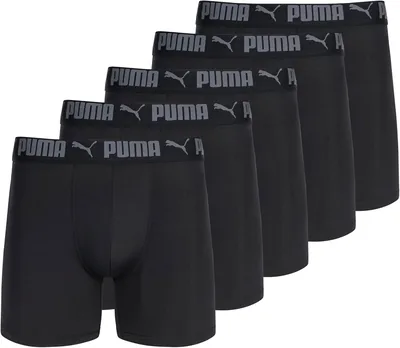 PUMA Men's 5 Pack Performance Boxer Briefs