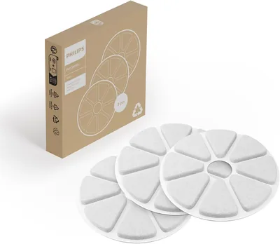 Philips Pet-Series Waterfontein Filtreren - Meervoudige Filter voor Schoon en Vers Drinkwater. Set van 3 Vervangingsfilter