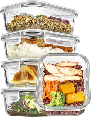 Vtopmart 22oz Glass Food Storage Containers Set with Lids - Best Deal