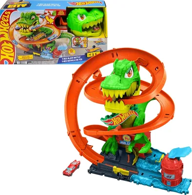 Hot Wheels City T-Rex Fire Station Playset 45% Off