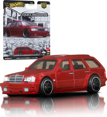 Hot Wheels Car Culture Fast Wagon Mercedes Benz E 36 AMG Toy Car Red