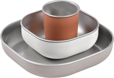 BÉABA Baby Crockery 3-Piece Set: Stainless Steel, Microwave & Dishwasher Safe - 37% Off