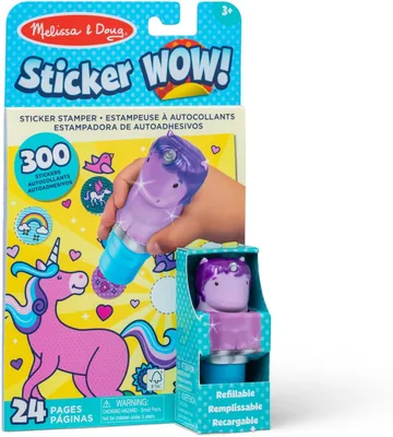 Melissa & Doug Sticker Wow 24 Sidig Aktivitetsblad och Dekalväxlar, 300 Stickare, Dekor, Kraft och Arbetstjänster Speel