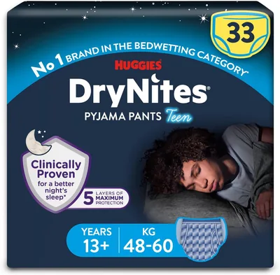 HUGGIES DryNites Bedwetting Pants Boys 13+ - 33 Pack